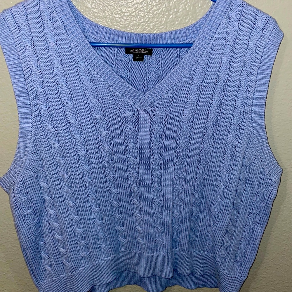 Blue Yarn Sweater Vest